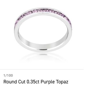 Elegant Silver Ring with Purple Topaz